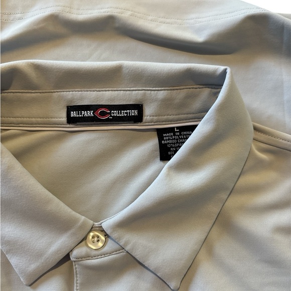 Men's Cincinnati Reds light Gray Tribute Polo - Picture 4 of 4